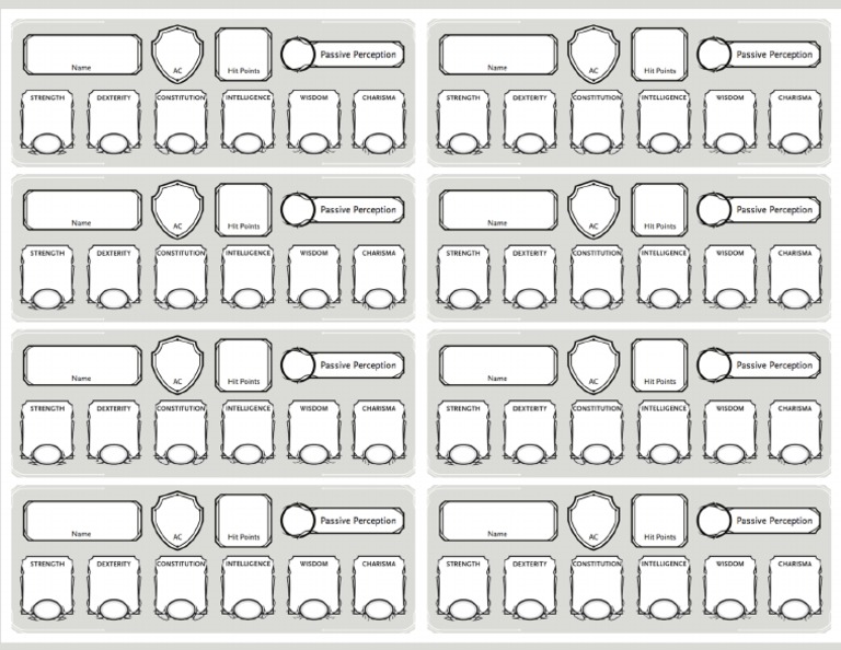 D&D Master Char List PDF