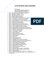 Sequência de Estudos para Guitarra