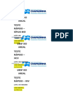 Etiquetas Dos Testes Rápidos