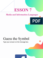 LESSON 7 Media and Information Languages