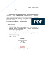 Carta Cambio de Representante Legal