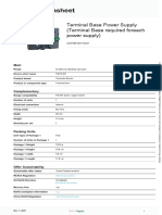 Terminal Base Power Supply Spec Sheet