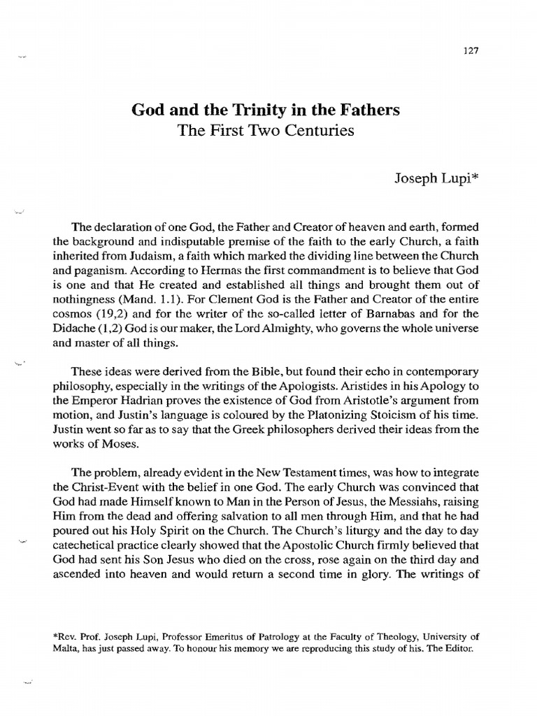 36 God - and - The - Trinity - in - The - Fathers | PDF | Logos ...