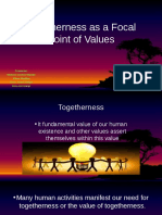 Togetherness as a Focal Point of Values