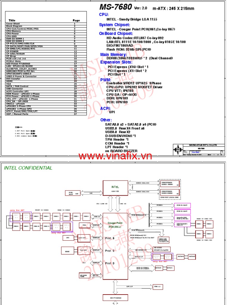 Especificaciones de la placa MS-7680 | PDF | Ingeniería Informática ...