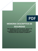 Colegio Emblematico Jaen - Memoria Descriptiva Seguridad Avp