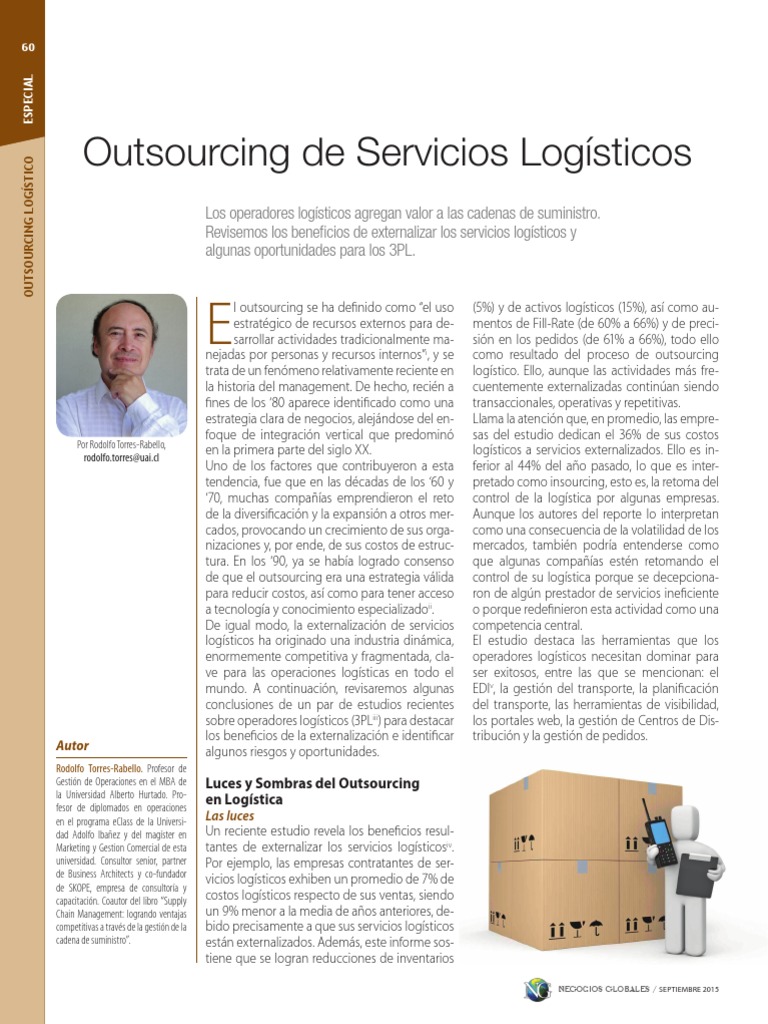 Externalizacion Outsourcing de Servicios | PDF | Logística | Outsourcing