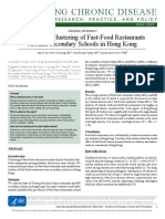 Preventing Chronic Disease: Geographic Clustering of Fast-Food Restaurants Around Secondary Schools in Hong Kong