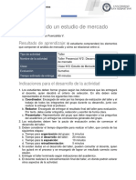 Desarrollando Un Estudio de Mercado: Docente: Resultado de Aprendizaje