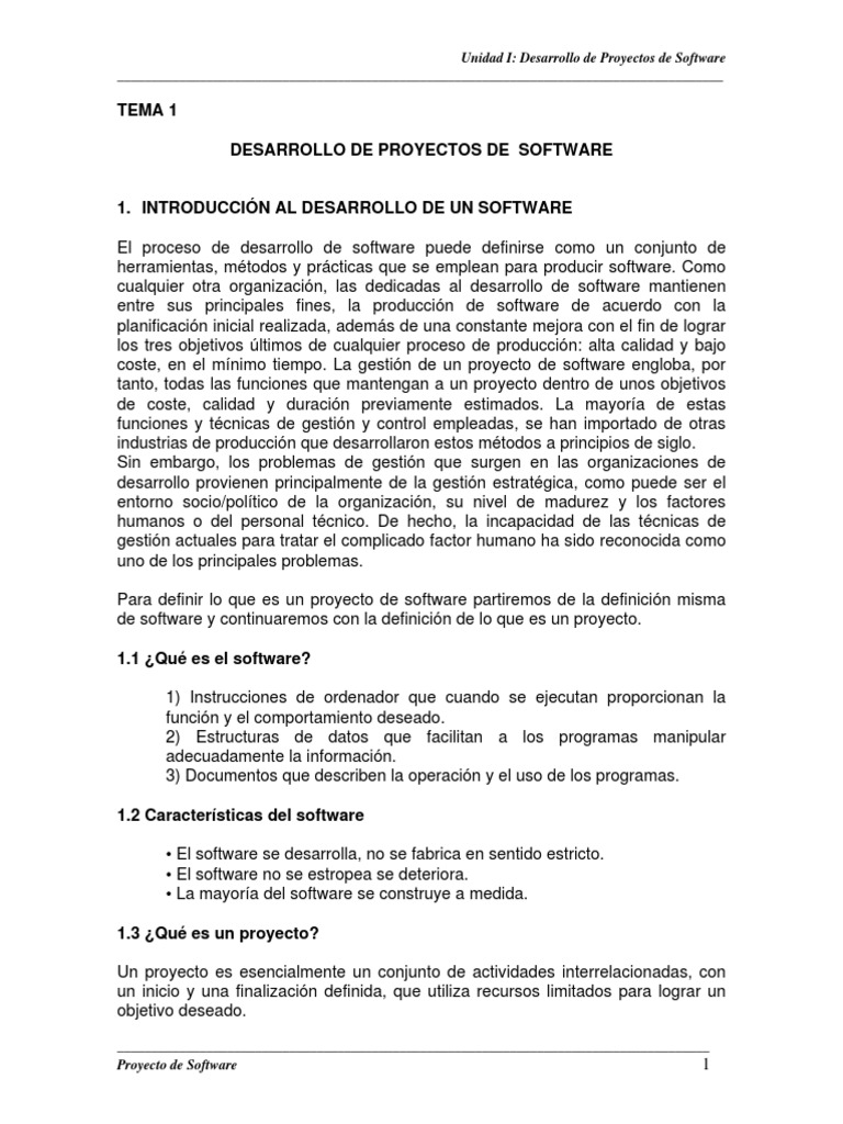 Desarrollo de Proyectos de Software | PDF | Objeto (informática) | Software