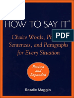 How To Say It Choice Words Phrases Sentences and Paragraphs For Every Situation Revised Edition