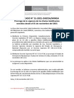 COMUNICADO - 31-2021-DIGESA-MINSA-01 Nov 2021 Ampliación