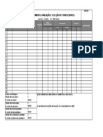 Ficha de Recebimento Avaliacao e Selecao de Fornecedores