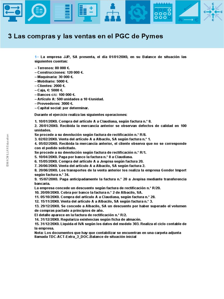 Compras y Ventas en PGC de Pymes | PDF | Factura | Economias