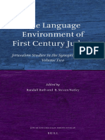 Buth & Notley (Eds.) - The Language Environment of First Century Judaea Jerusalem Studies in The Synoptic Gospels, Vol. 2 (2014)