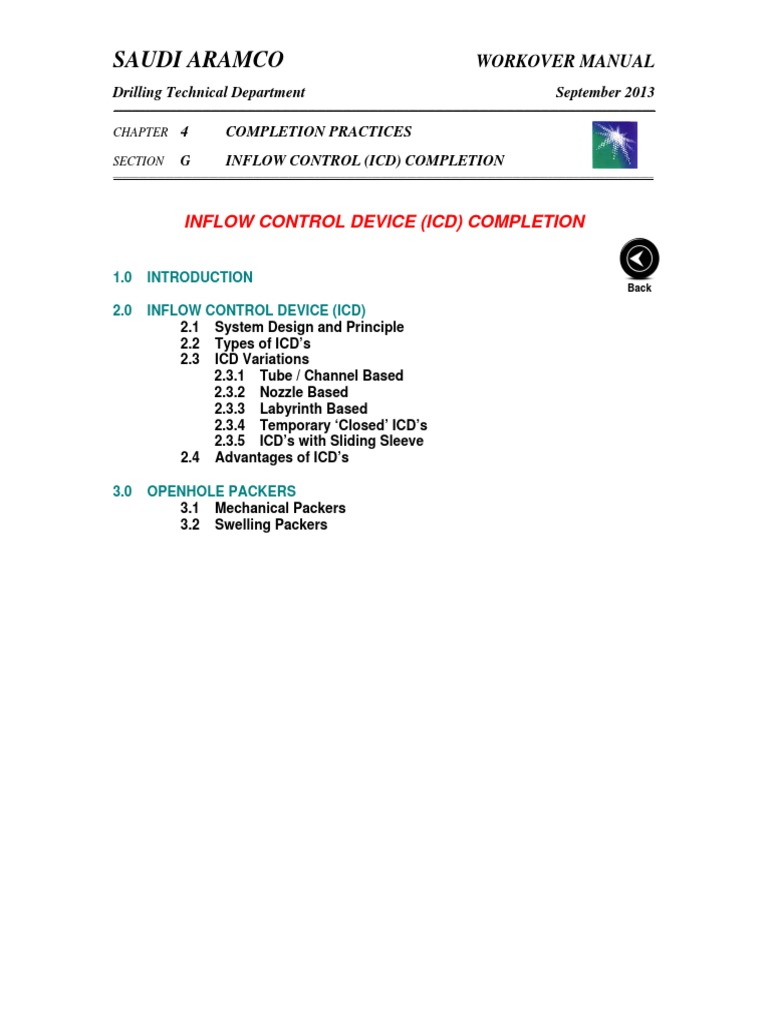 Inflow Control Device (ICD) Overview | PDF | Petroleum Reservoir | Oil Well