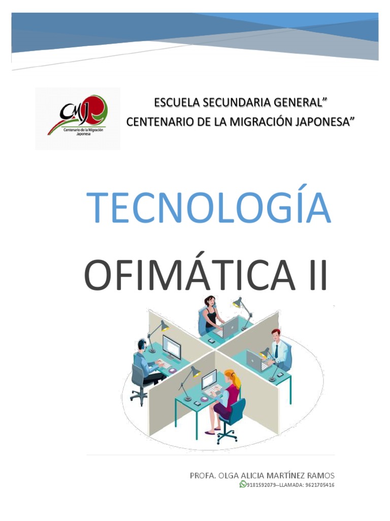 Cuadernillo de Ofimática II para Secundaria | PDF