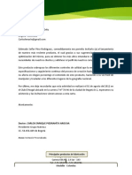 Carta Lanzamiento Producto