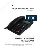 Telefono Alambrico de Escritorio Con Pantalla LCD VTA 70005 MANUAL