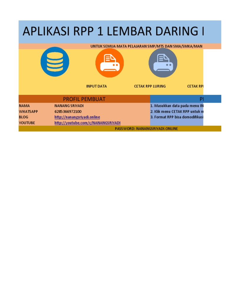 Aplikasi RPP 1 Lembar untuk SMP/SMA | PDF | Seni
