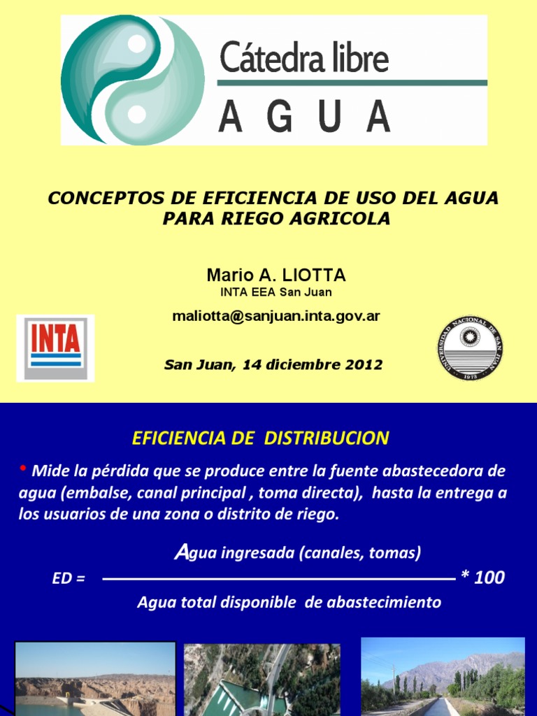 Eficiencia en el Uso del Agua para Riego | PDF | Riego | Manejo de ...