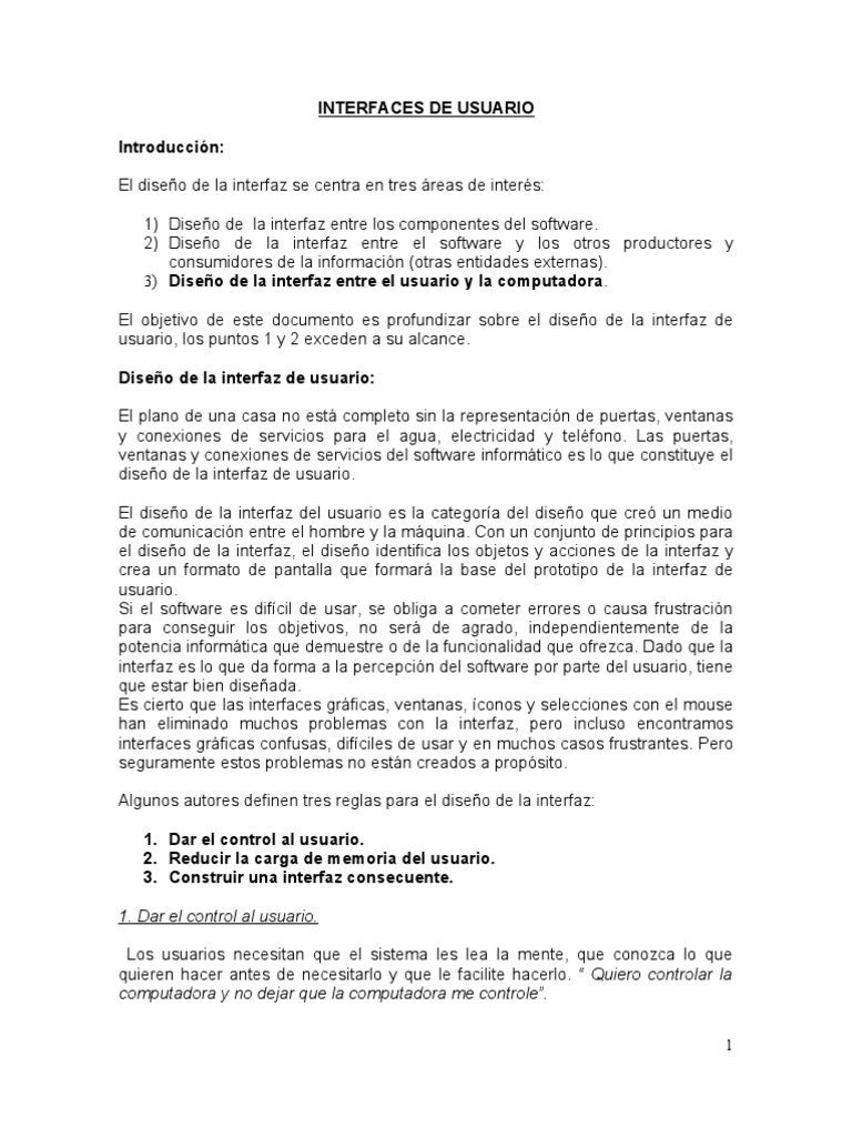 ADisenio de La Interfaz de Usuario PDF Interfaces gráficas de