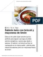 Salmón Keto Con Brócoli y Mayonesa de Limón - Diet Doctor