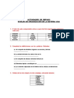 ACTIVIDADES de REPASO Niveles de Org de La Materia Classroom