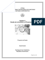 Capítulo V Estudio de La Inversión y El Financiamiento