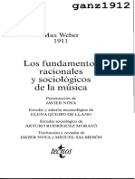 WEBER, MAX - Los Fundamentos Racionales y Sociológicos de La Música (OCR) (Por Ganz1912)