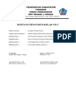 Susunan Pengurus Kelas 7C & Pembagian Piket