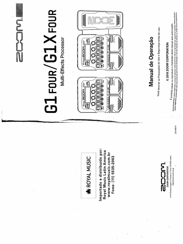 Manual Da Zoom G1 Four e G1X Four (Portugues) PDF