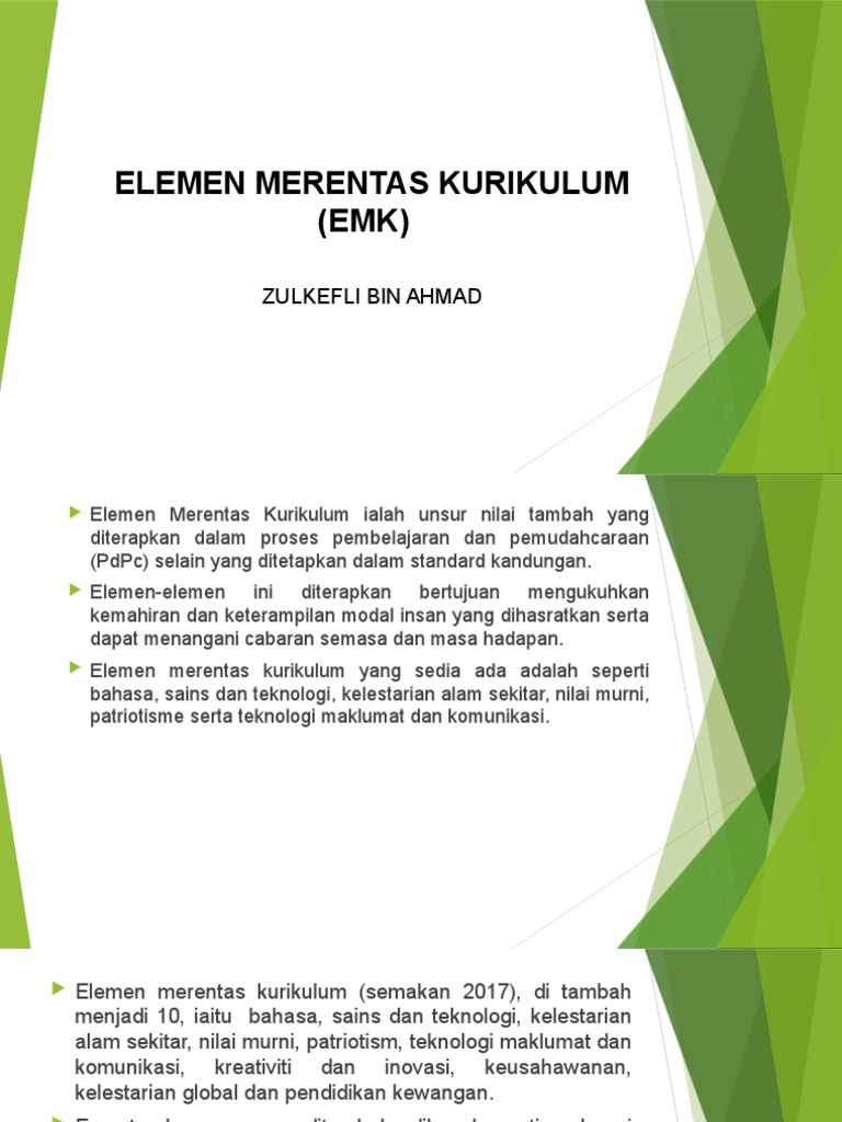Elemen Merentas Kurikulum KSSR 2017 | PDF | Karier & Perkembangan | Bisnis