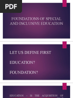 Foundations of Special and Inclusive Education