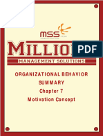 Organizational Behavior Summary Chapter 7 Motivation Concept