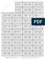 Numbered Ticket Template