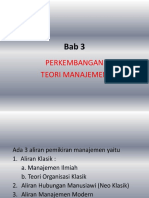 Pertemuan 3 Perkembangan Teori Manajemen