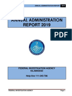 Annual Administration REPORT 2019: Federal Investigation Agency Islamabad Help-Line 111-345-786