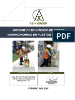 Informe de Monitoreo Ocupacional Riesgo Disergonomico