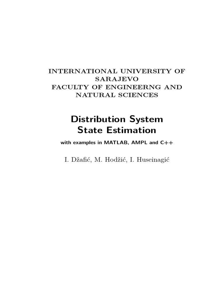 Three Phase Distribution System State Estimation | PDF | Mathematical ...