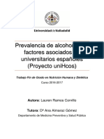 Prevalencia de Alcohorexia Y Factores Asociados en Universitarios Españoles (Proyecto Unihcos)