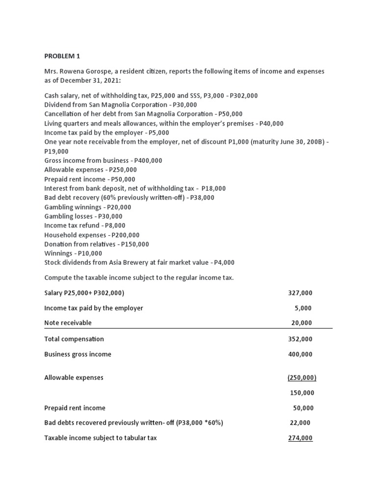 Taxable Income Calculation Guide | PDF | Gross Income | Taxes