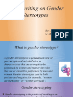 Script Writing On Gender Stereotypes