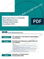 Confidential For GM and RD View Only: Bupa Care Services Australia Bupa Model of Care Standardised Roster November 2015