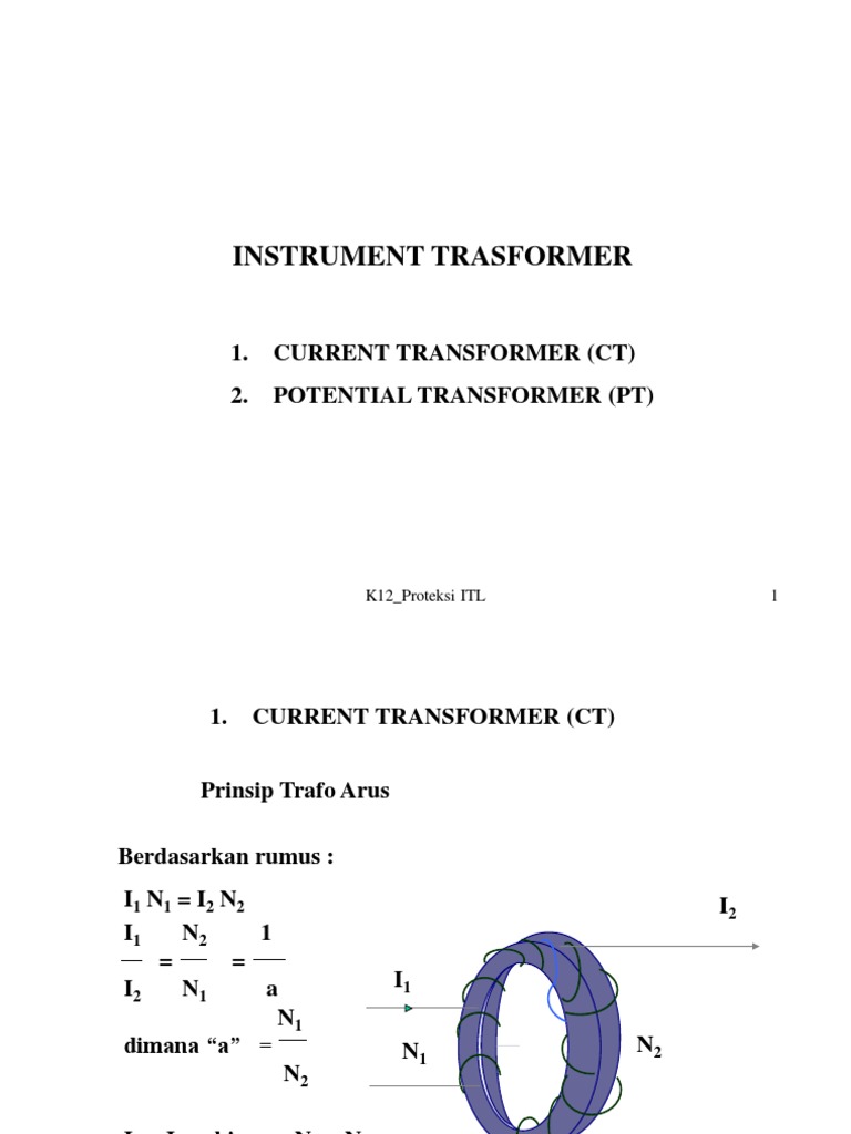 Prinsip dan Pemakaian Current Transformer | PDF | Sains & Matematika