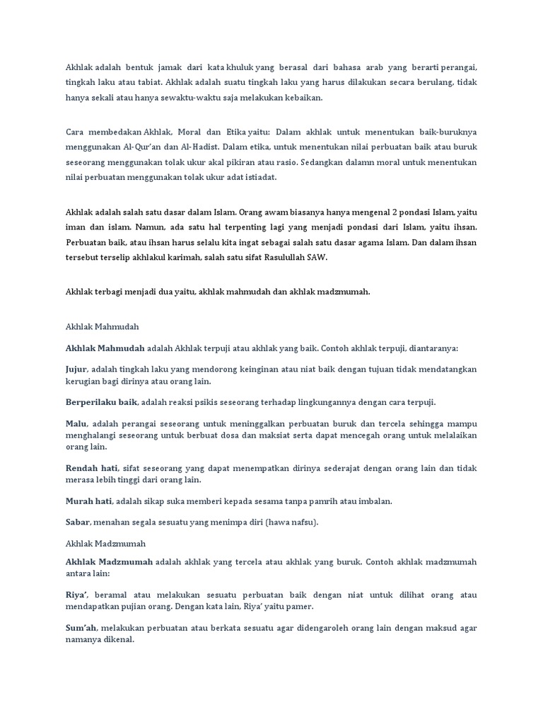 Akhlak Rasulullah Pdf