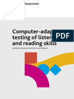 Computer Adaptive Testing of Listening and Reading Skills