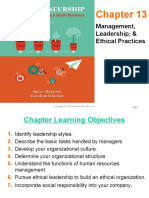 Chapter 13 - Management, Leadership, & Ethical Practices