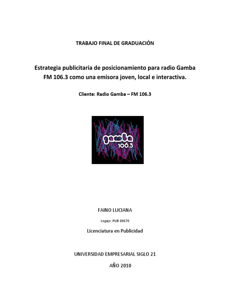 Radio Gamba 106.3 En Vivo