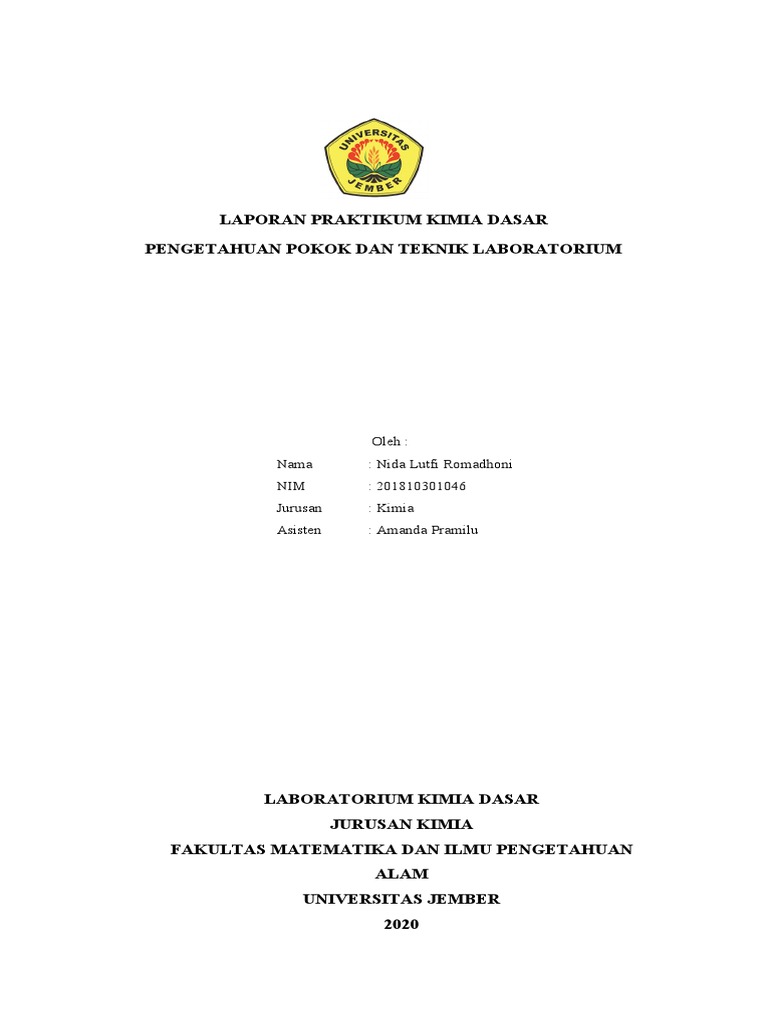 Teknik Laboratorium Kimia Dasar | PDF | Sains & Matematika